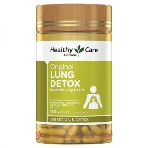 THỰC PHẨM HỖ TRỢ PHỔI HEALTHY CARE LUNG DETOX 180 VIÊN