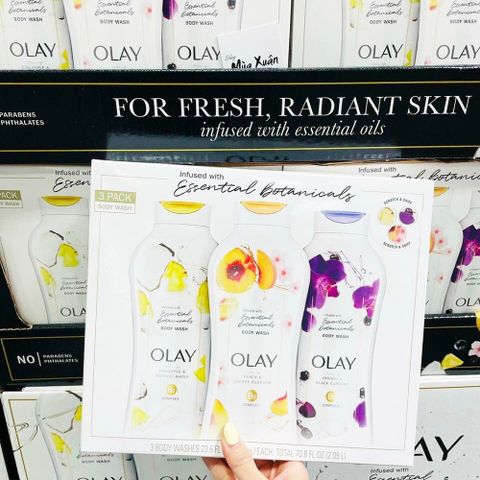 SET 3 CHAI SỮA TẮM OLAY ESSENTIAL BOTANICALS 700ML X 3