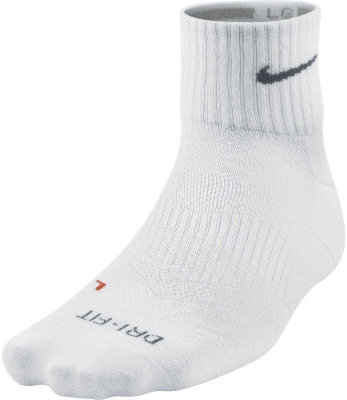 Nike - Vớ thể thao ONE QUARTER SOCK DRI-FIT COTTON LIGHTWEIGHT QUA SX4909-101 (Trắng)