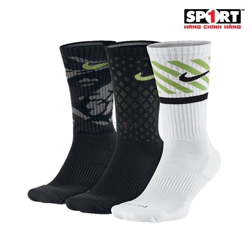 Vớ thể thao NIKE 3PPK DRI-FIT TRIPLE FLY SX4966-900 (Đen)