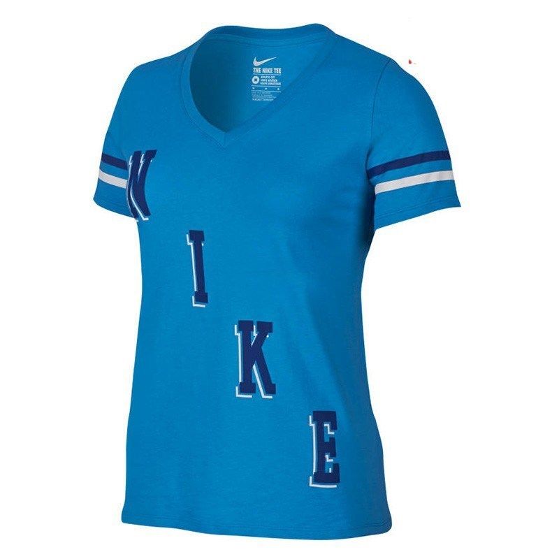 Áo thun thể thao nữ Nike AS TEE-VNECK 729443-435 (Xanh)