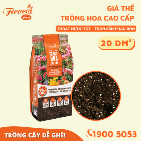 GIÁ THỂ TRỒNG HOA CAO CẤP - 20L