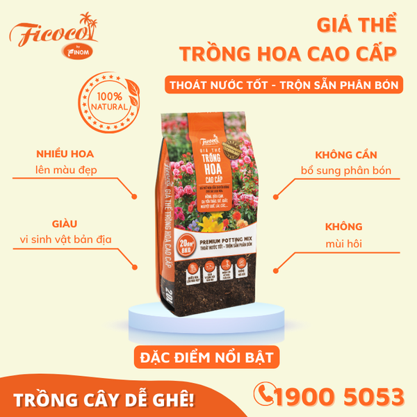 GIÁ THỂ TRỒNG HOA CAO CẤP - 20L