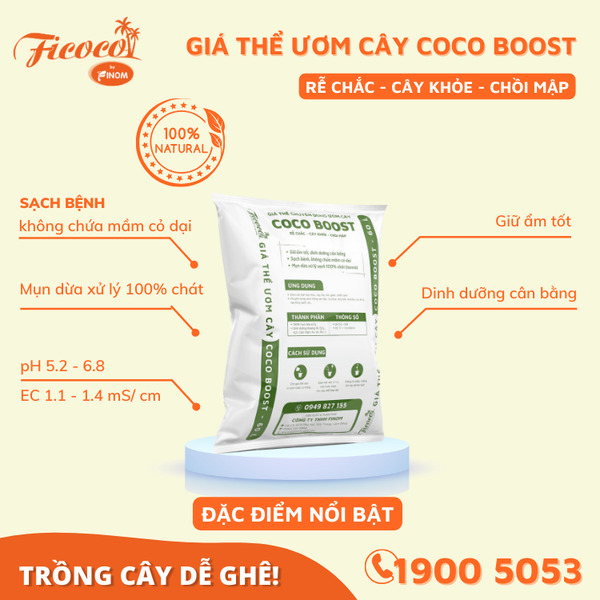 GIÁ THỂ ƯƠM CÂY COCO BOOST - 60L