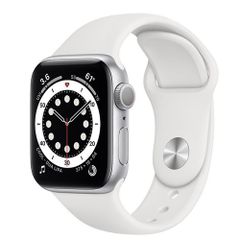 Apple Watch Series 6 GPS 40mm MG283VN/A Silver Aluminium Case with White Sport Band