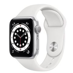 Apple Watch Series 6 GPS 44mm M00D3VN/A Silver Aluminium Case with White Sport Band