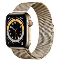 Apple Watch Series 6 GPS + Cellular 44mm M09G3VN/A Gold Stainless Steel Case with Gold Milanese Loop