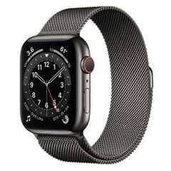 Apple Watch Series 6 GPS + Cellular 44mm M09J3VN/A Graphite Stainless Steel Case with Graphite Milanese Loop