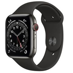 Apple Watch Series 6 GPS + Cellular 44mm M09H3VN/A Graphite Stainless Steel Case with Black Sport Band