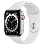 Apple Watch Series 6 GPS + Cellular 40mm M06T3VN/A Silver Stainless Steel Case with White Sport Band