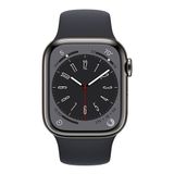 Apple Watch Series 8 GPS + Cellular 45mm viền Thép dây cao su Graphite VN/A