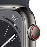 Apple Watch Series 8 GPS + Cellular 41mm viền Thép dây cao su Graphite VN/A