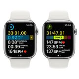 Apple Watch Series 8 GPS + Cellular 45mm viền Thép dây cao su Sliver VN/A