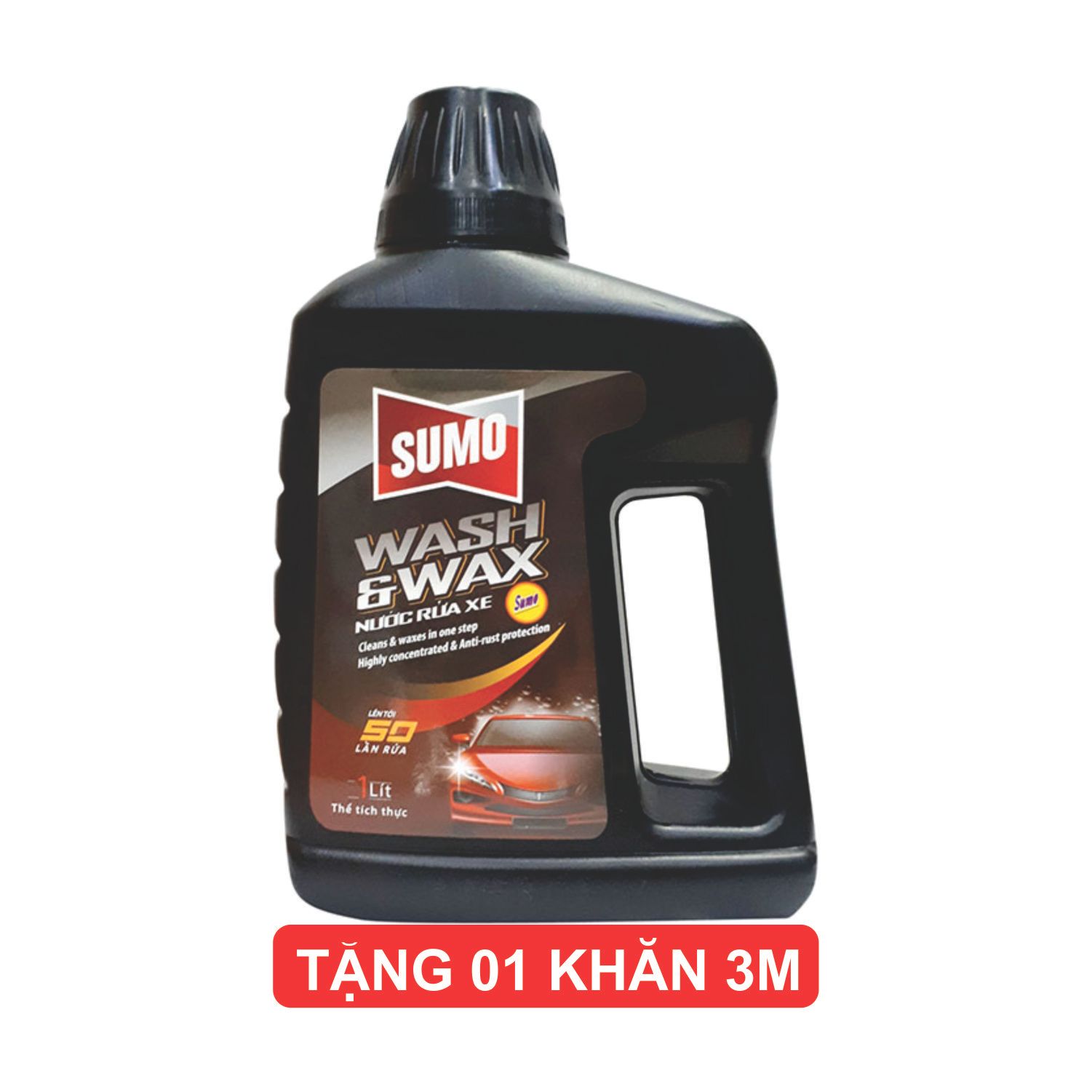 COMBO xà bông rửa xe Sumo và khăn lau 3M