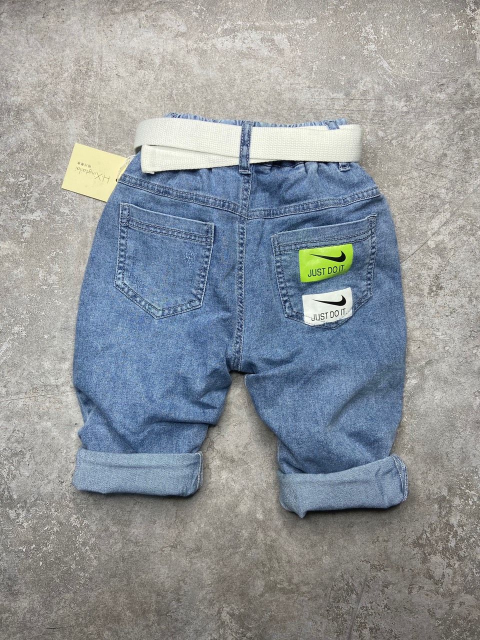 Quần bò lửng bé trai tag JUST DO IT