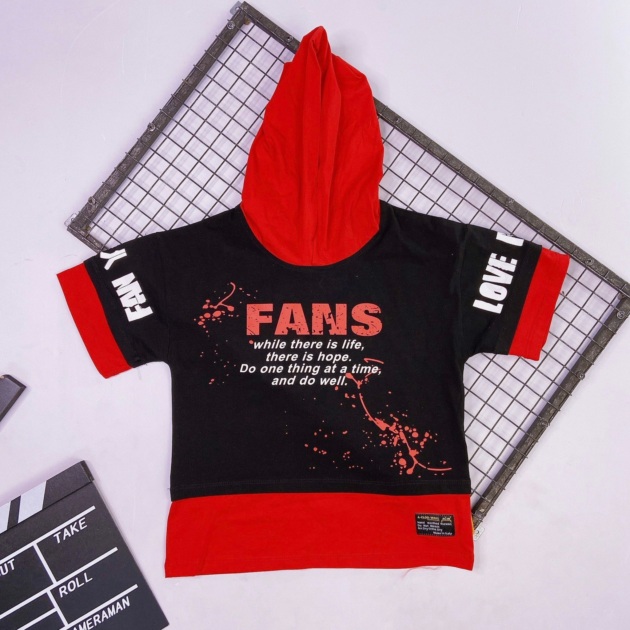 ÁO BÉ TRAI kèm mũ FANS M821
