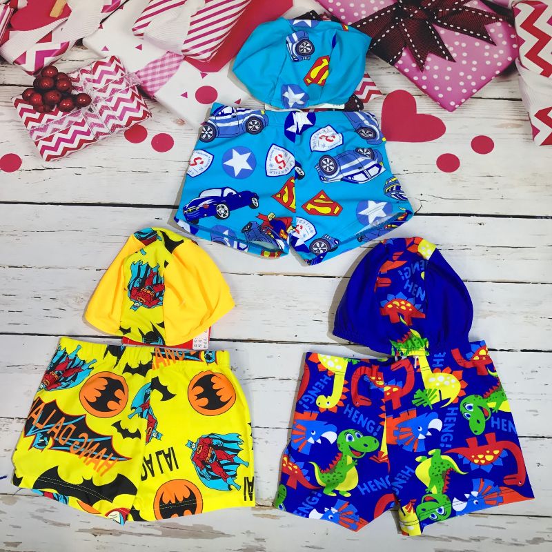 Quần bơi bé trai có mũ S-2XL