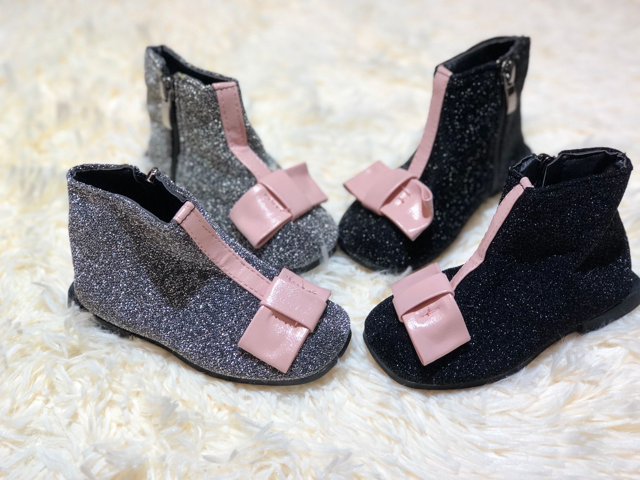 Giày boot nơ hồng - 82Y68