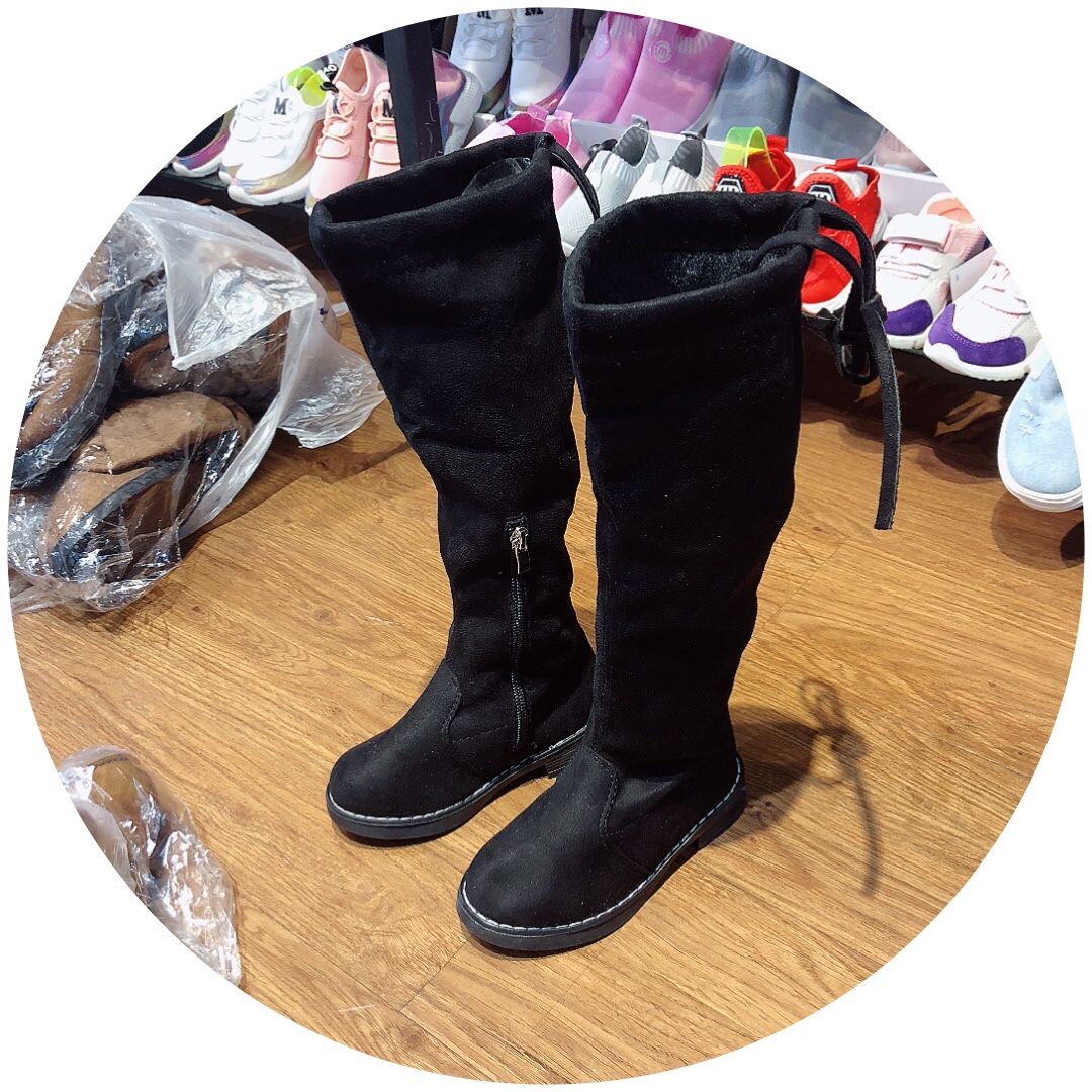 boot đầu gối bò đen 81186