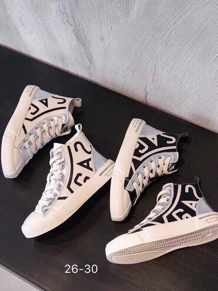 Giày sneaker cổ cao phối da SAG