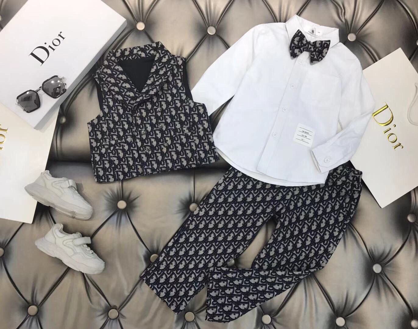Set Vest sát nách gucci dior kèm nơ