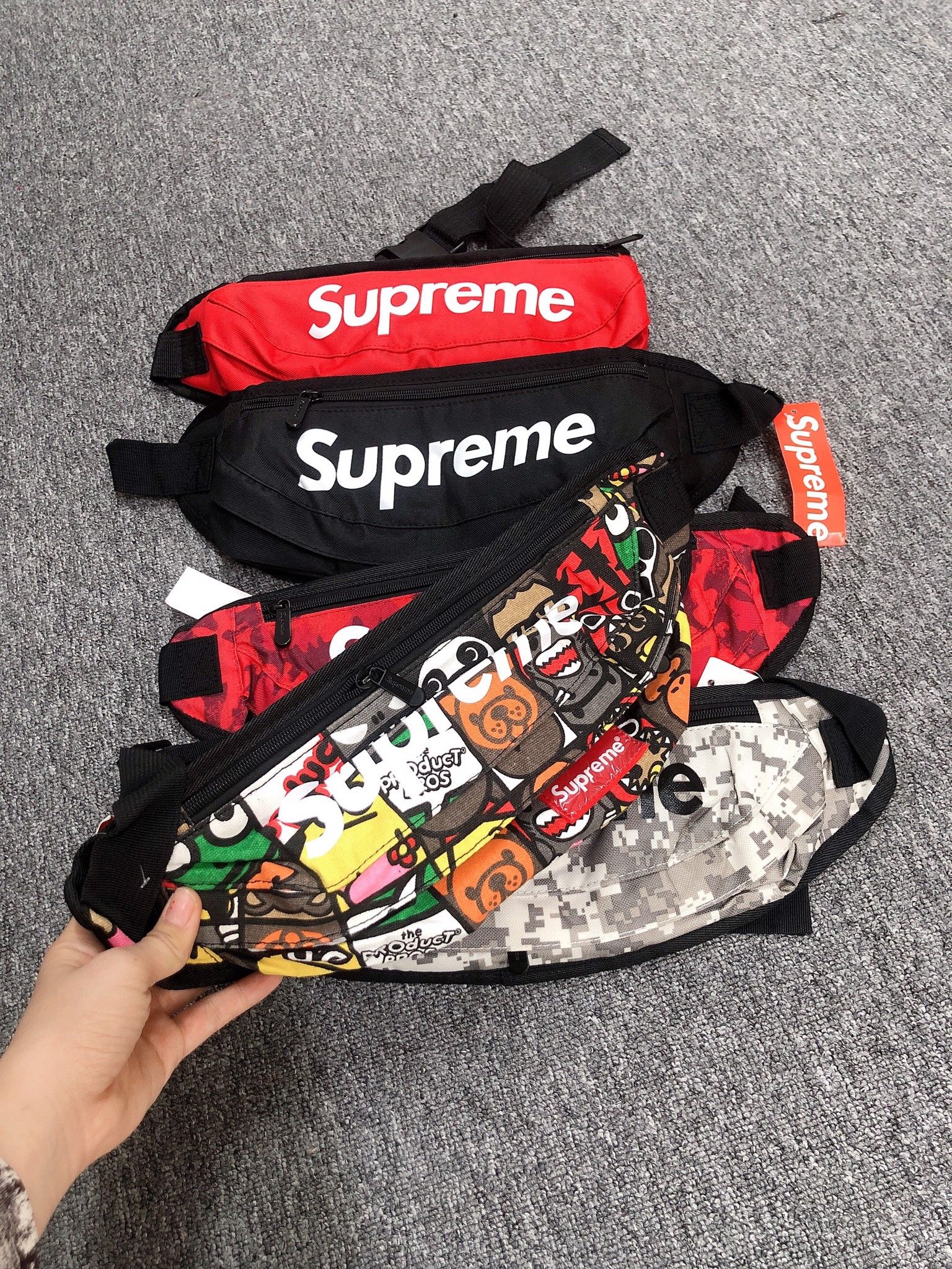 Túi bao tử superme vải bố