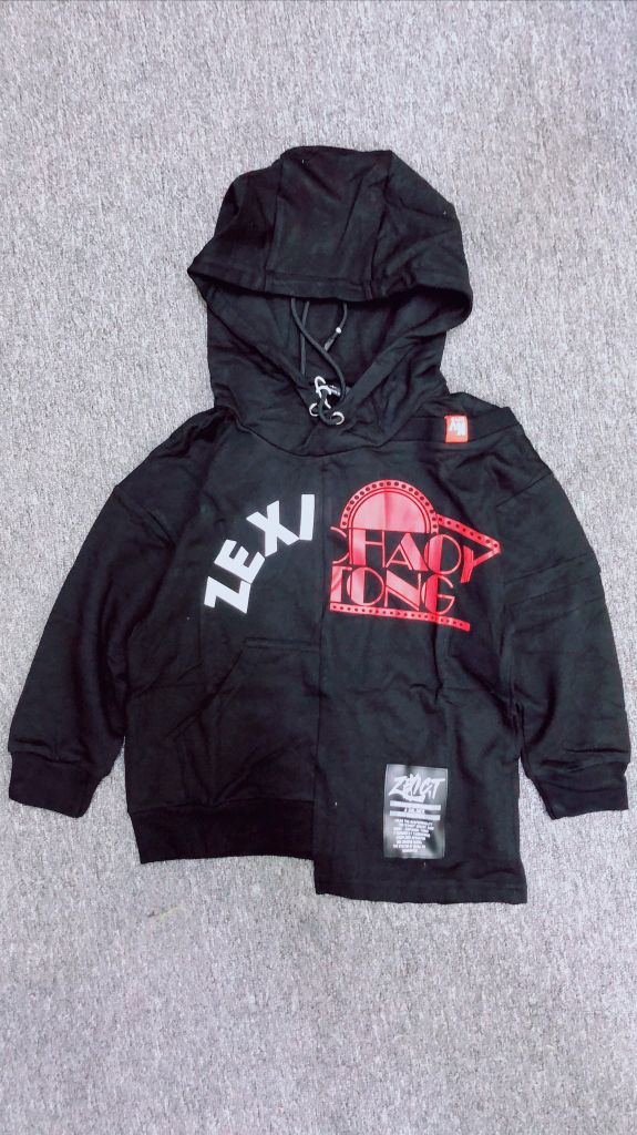 Áo bé trai hoddie ZEXI vạc áo lệch tà M581370