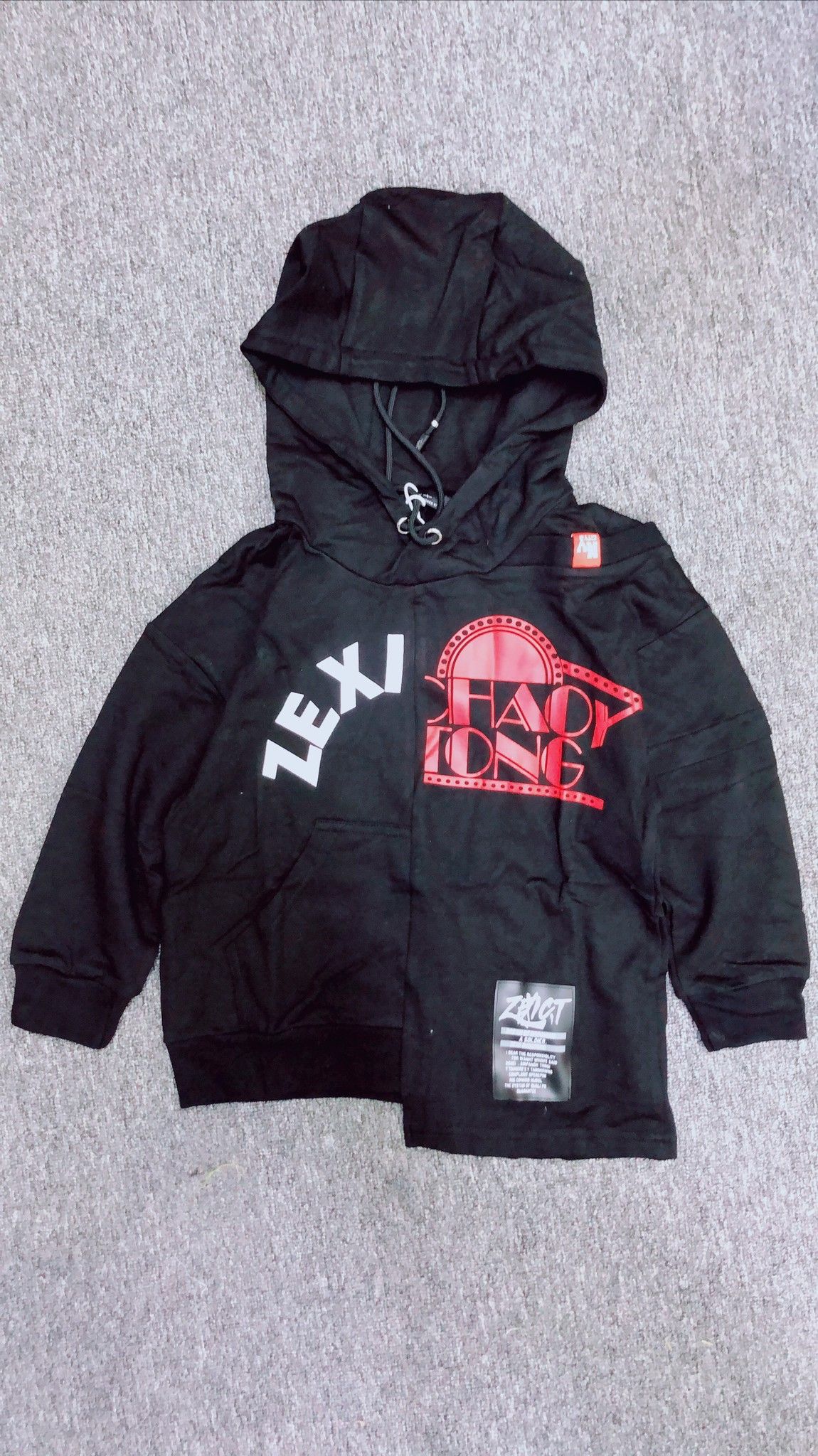 Áo bé trai hoddie ZEXI vạc áo lệch tà M581370