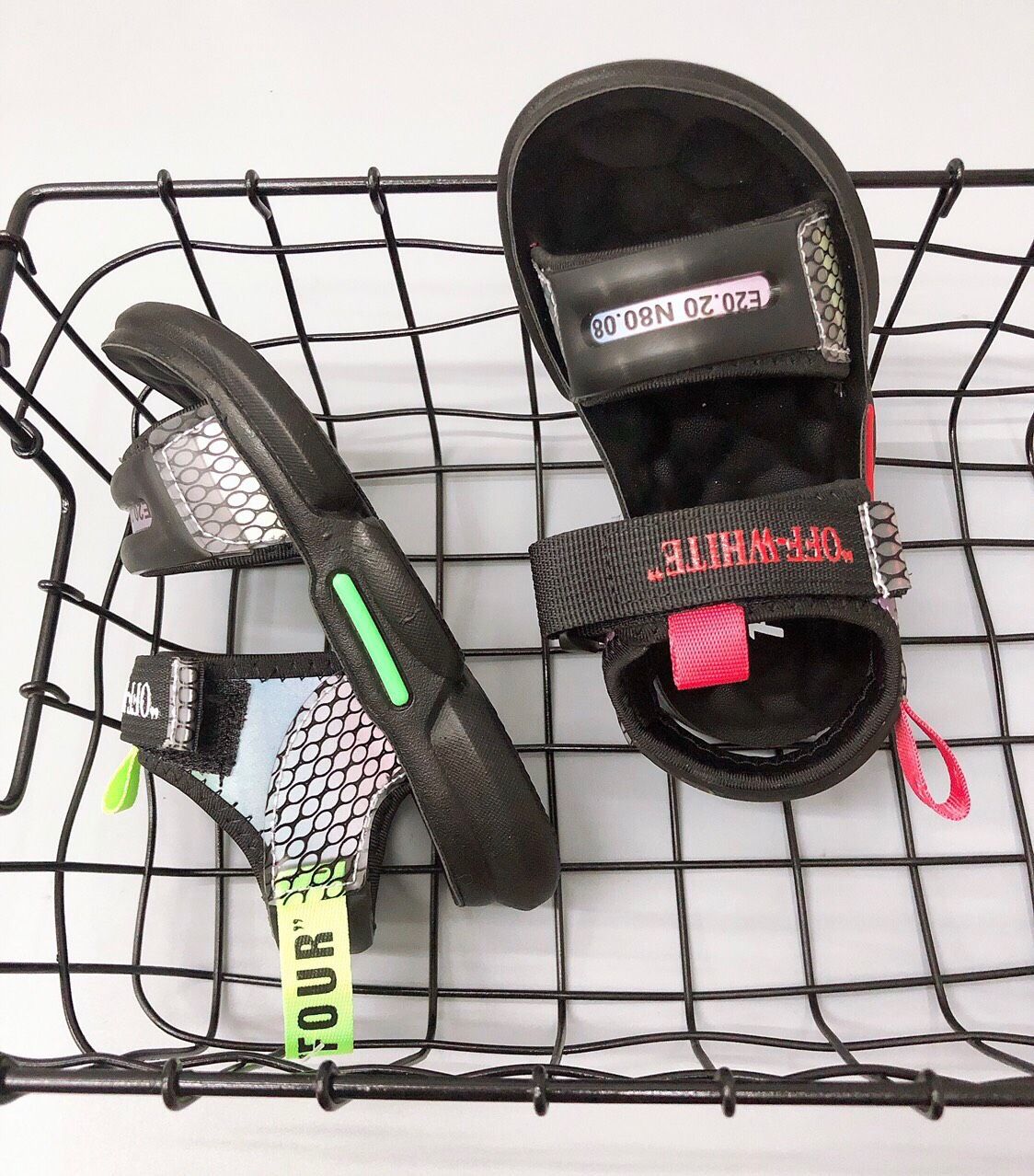 Sandal OFF - white lưới nhện