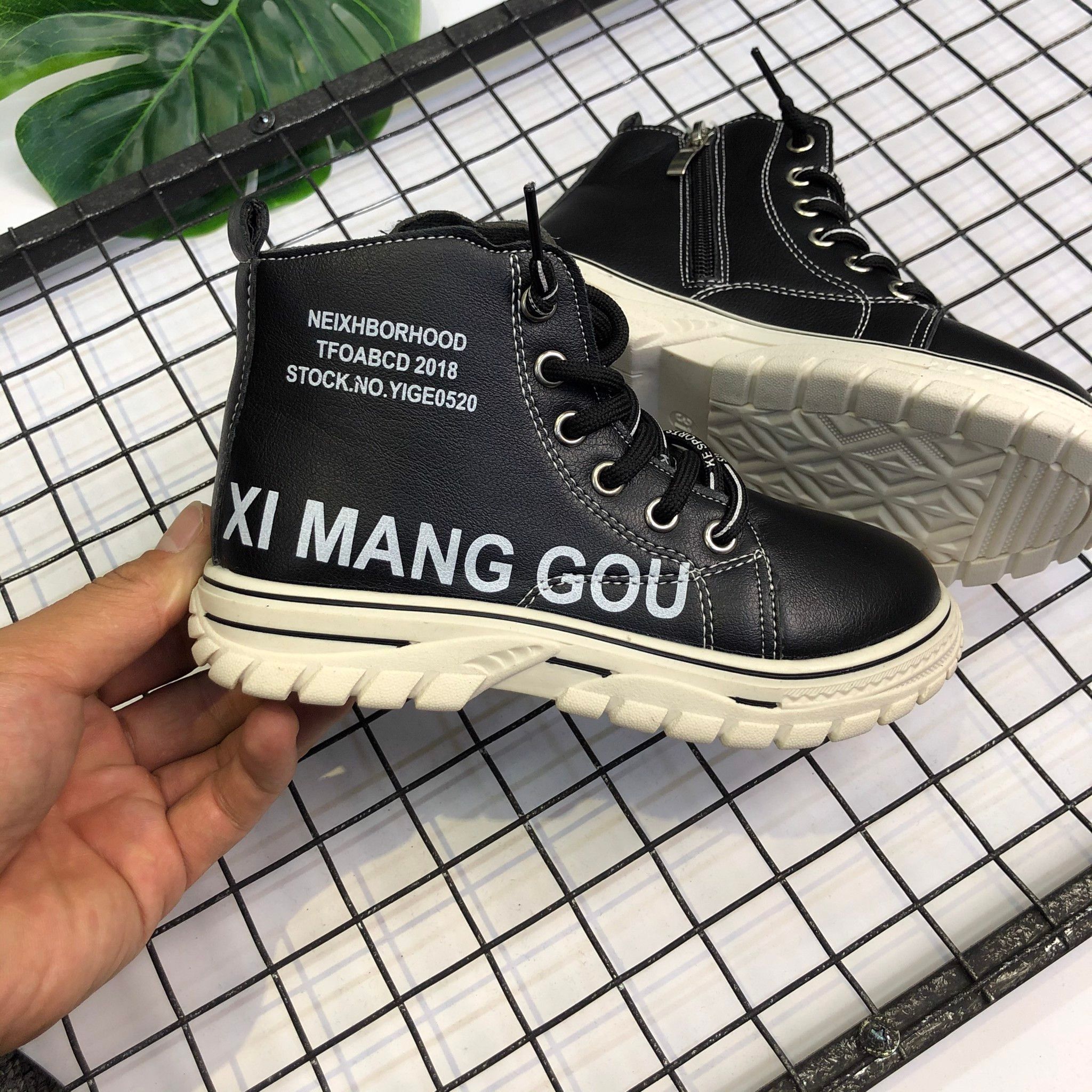 GIÀY boot da XI mang gou