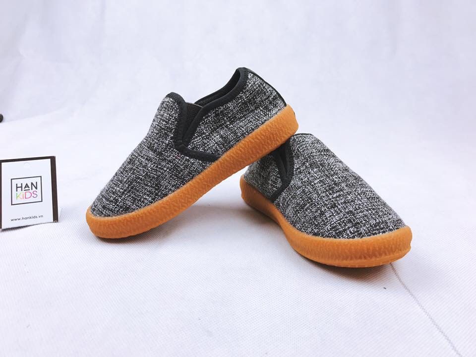 Giày lười bé trai vải bố