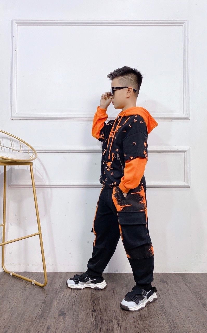 Quần bé trai jogger đổ màu