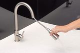 Vòi rửa chén nóng lạnh, dây kéo Inox SUS 304 Eurolife EL-T011R
