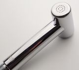 Bộ vòi xịt về sinh tay nhấn nhựa ABS mạ Chrome Eurolife EL-X07 (Trắng bạc )
