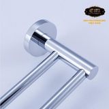 Máng treo khăn đôi Inox Eurolife EL-B5 (Trắng bạc)