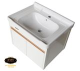  Bộ tủ Lavabo hợp kim Nhôm chịu nước Eurolife BLV-AL01 (Trắng nâu) 