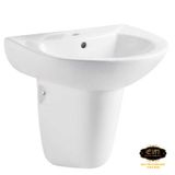  Chậu Lavabo sứ men Nano tuyết chân treo Eurolife LVB-01 (Trắng) 