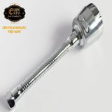Đầu vòi tăng áp cần lò xo Inox Eurolife EL-VM03 (Trắng bạc)