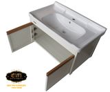  Bộ tủ Lavabo hợp kim Nhôm chịu nước Eurolife BLV-AL02 (Trắng nâu) 