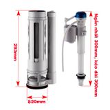 Bộ xả bồn cầu 2 chế độ siêu mạnh Jet-flusher Eurolife TF16-18