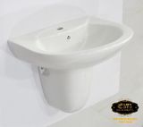 Chậu Lavabo sứ men Nano tuyết chân treo Eurolife LVB-01 (Trắng)
