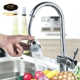 Đầu vòi tăng áp cần lò xo Inox Eurolife EL-VM03 (Trắng bạc)