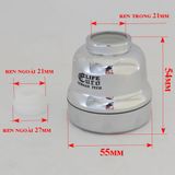 Đầu vòi tăng áp 1 chế độ chảy mạ Chrome Eurolife EL-TA03 (Trắng bạc)