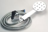 Bộ tay dây sen siêu tăng áp 1 chế độ chảy, dòng nước xoáy độc đáo Eurolife EL-120SH (Trắng bạc)
