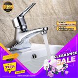  Vòi Lavabo 2 chân nóng lạnh Đồng mạ Chrome Eurolife EL-LOT03 (Trắng bạc) 