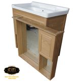  Bộ tủ Lavabo Nhựa - Carbon chịu nước Eurolife BLV-NC05 (Nâu gỗ) 