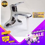 Vòi Lavabo nóng lạnh 2 chân Đồng mạ Chrome Eurolife EL-VIO03 (Trắng bạc)