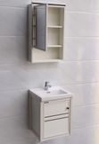Bộ tủ Lavabo dùng cho phòng tắm nhỏ, chất liệu Nhôm kháng nước Eurolife BLV-AL11 ( Trắng sữa)