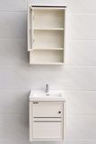 Bộ tủ Lavabo dùng cho phòng tắm nhỏ, chất liệu Nhôm kháng nước Eurolife BLV-AL11 ( Trắng sữa)