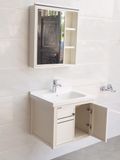  Bộ tủ Lavabo dùng cho phòng tắm, chất liệu Nhôm kháng nước Eurolife BLV-AL12 ( Trắng sữa) 